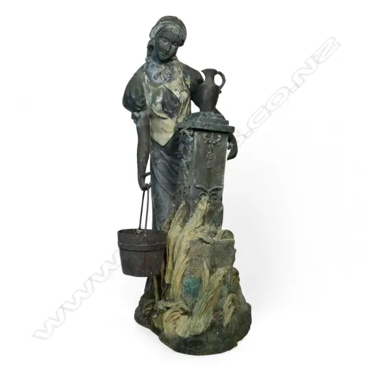 A large and impressive bronze sculpture of the water girl,