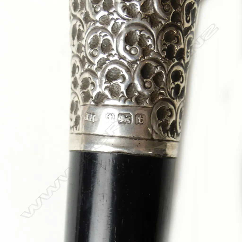An early 1900s silver topped cane Image 1++