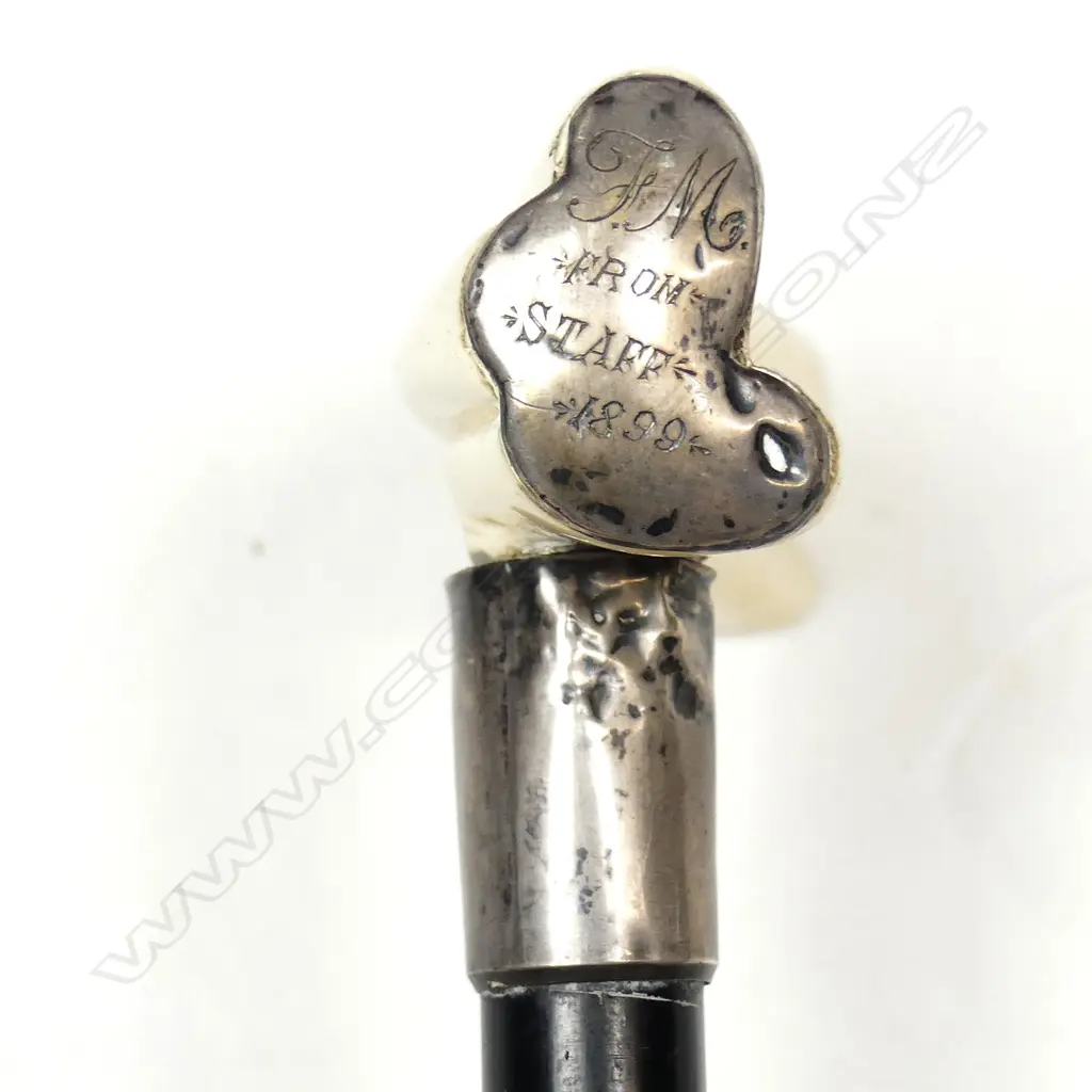 An early 1900s silver topped cane Image 1++