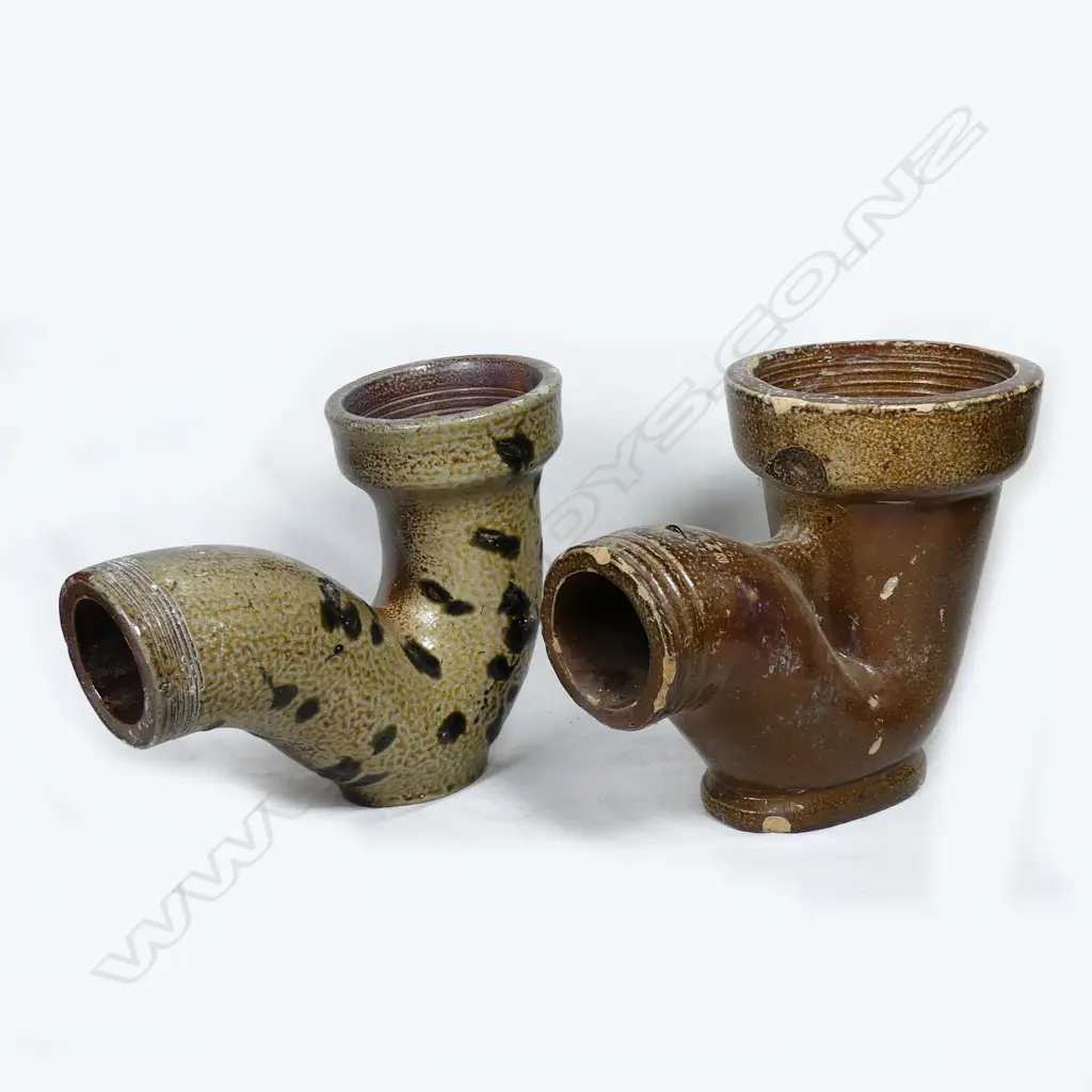 Two colonial salt glazed gully traps Image 1++