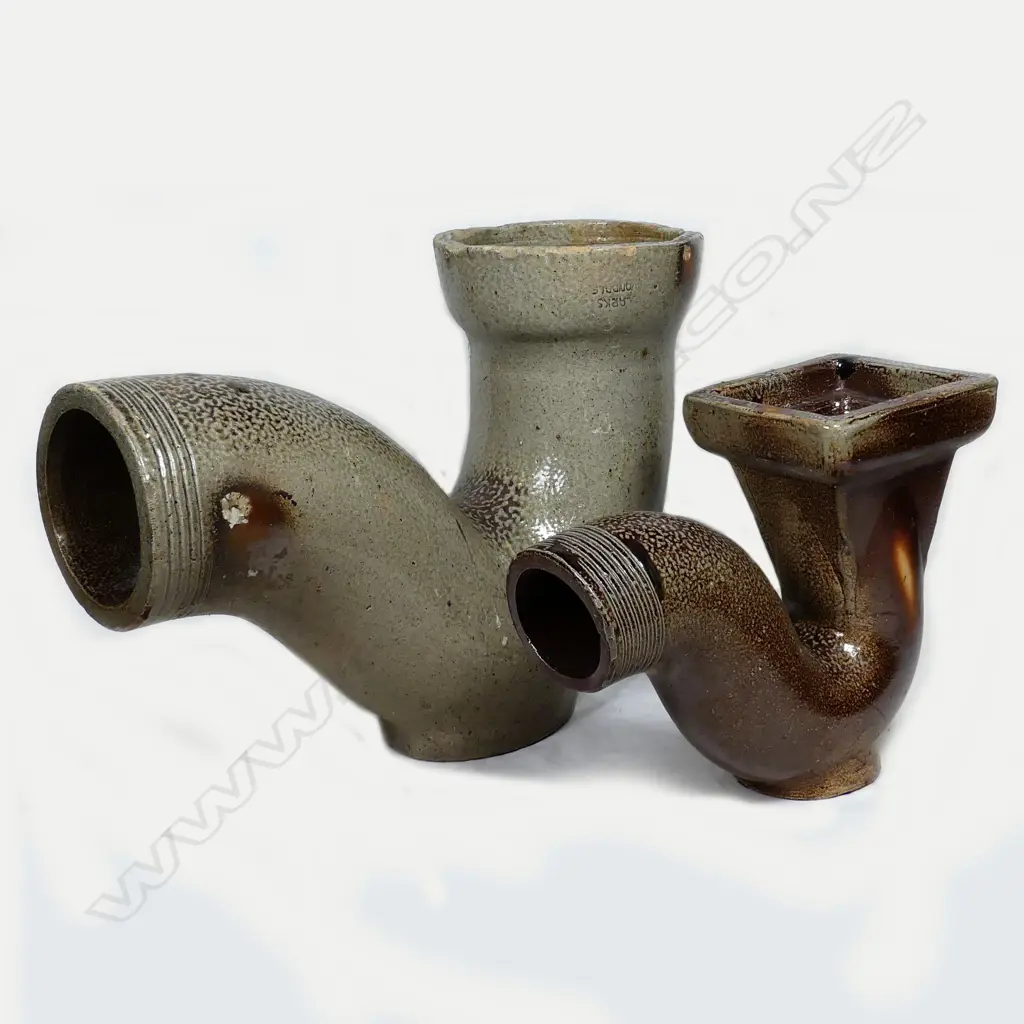 Two colonial salt glaze gully traps Image 1++