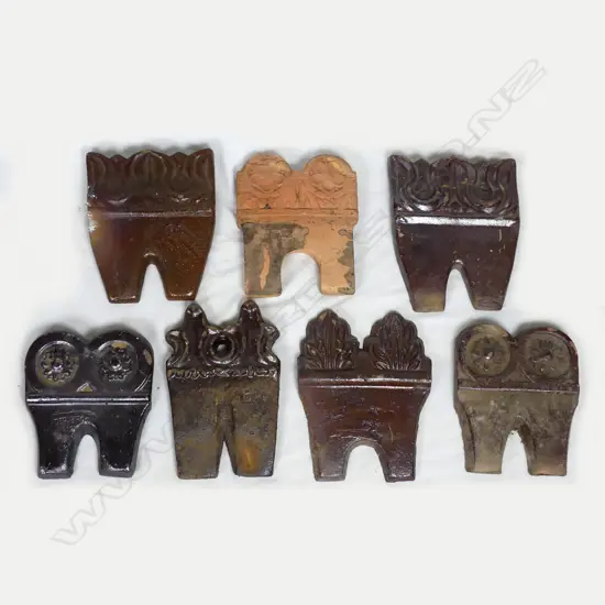 Seven garden edging tiles