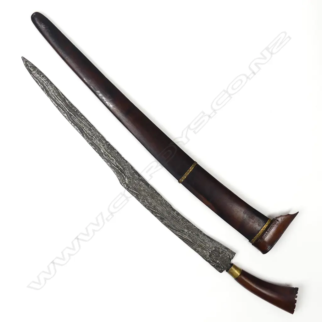 A Malay parang knife in scabbard Image 1++