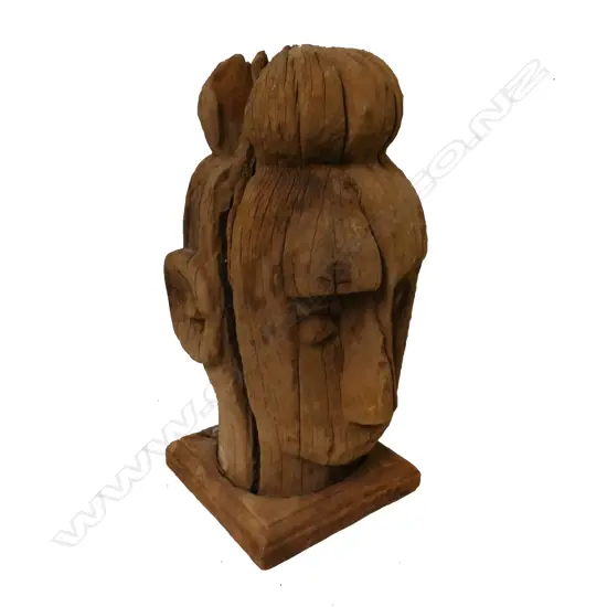 An old and weathered Indonesian hardwood bust