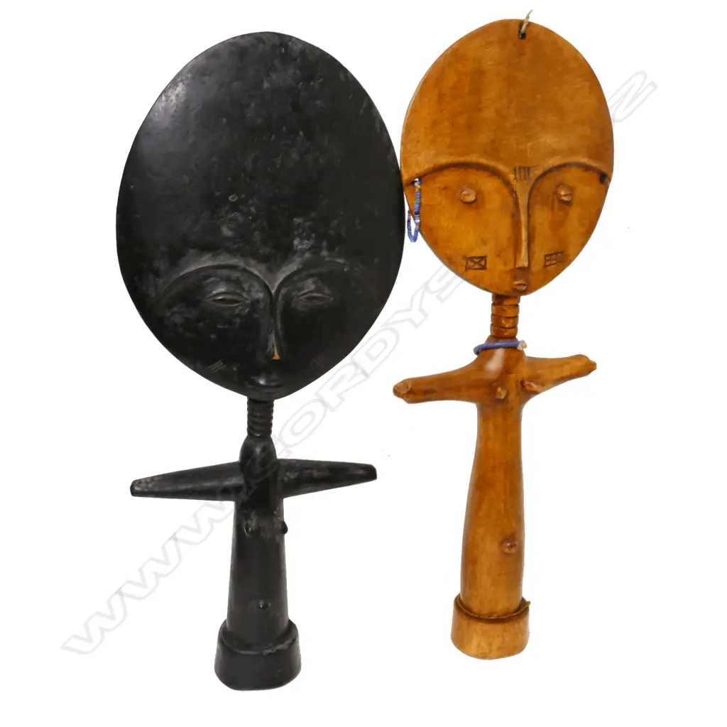 Two African Ashanti tribal fertility figures Image 1++