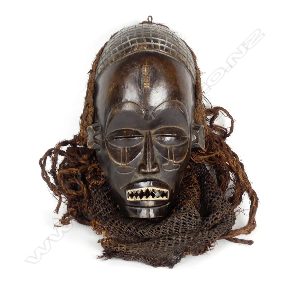 An African Chokwe sacred wooden mask Image 1++