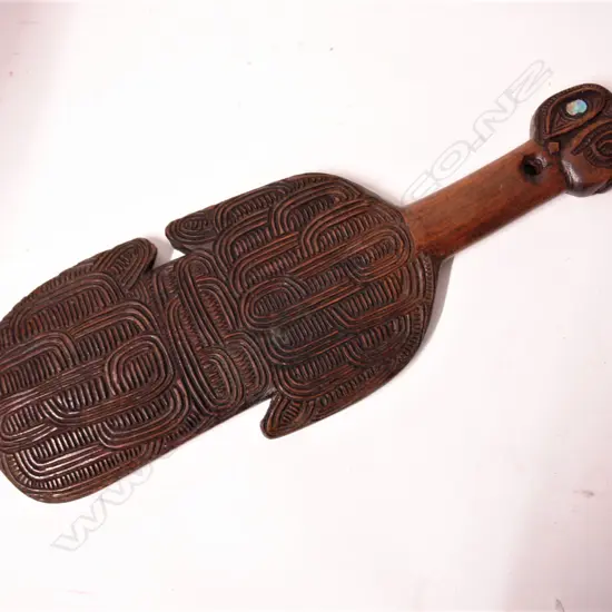 A c.1900/early 20thC Maori carved kotiate