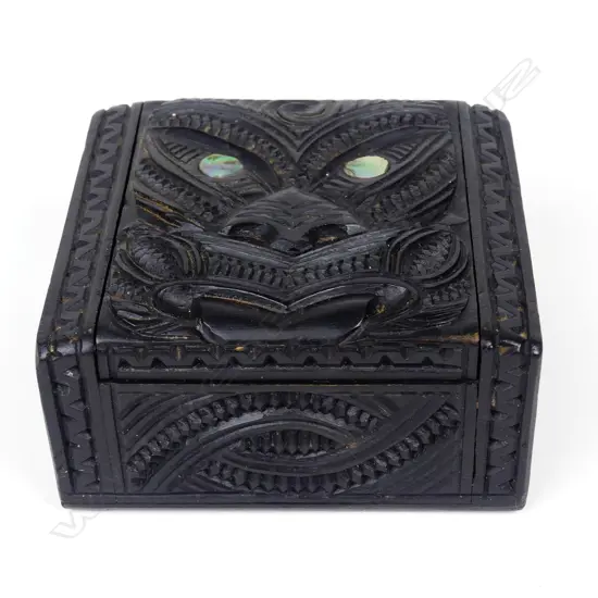 A small vintage Maori carved box