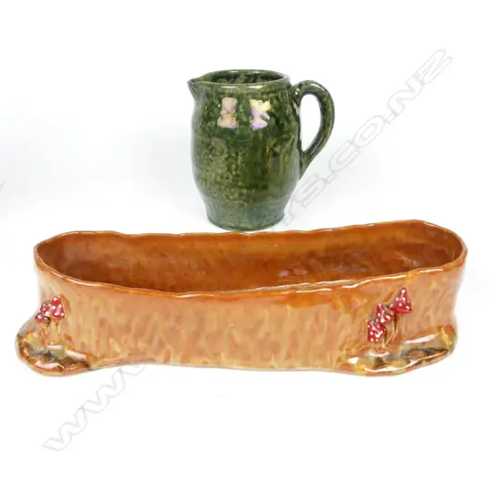 A pottery trough vase by Mollé (Molly Goodsell)