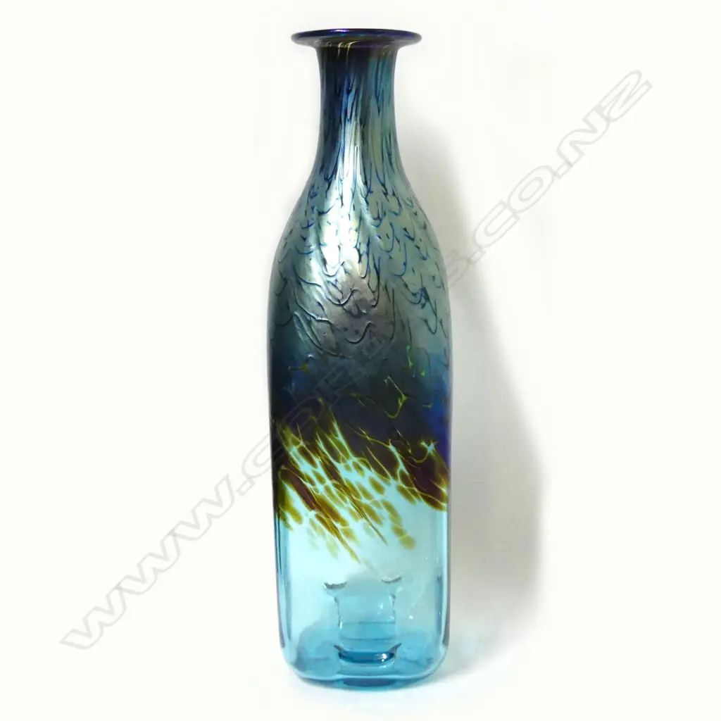 A Chuck Simpson glass square section bottle vase Image 1++