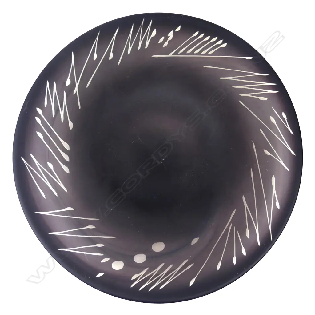 A large Garry Nash dark smoky platter Image 1++
