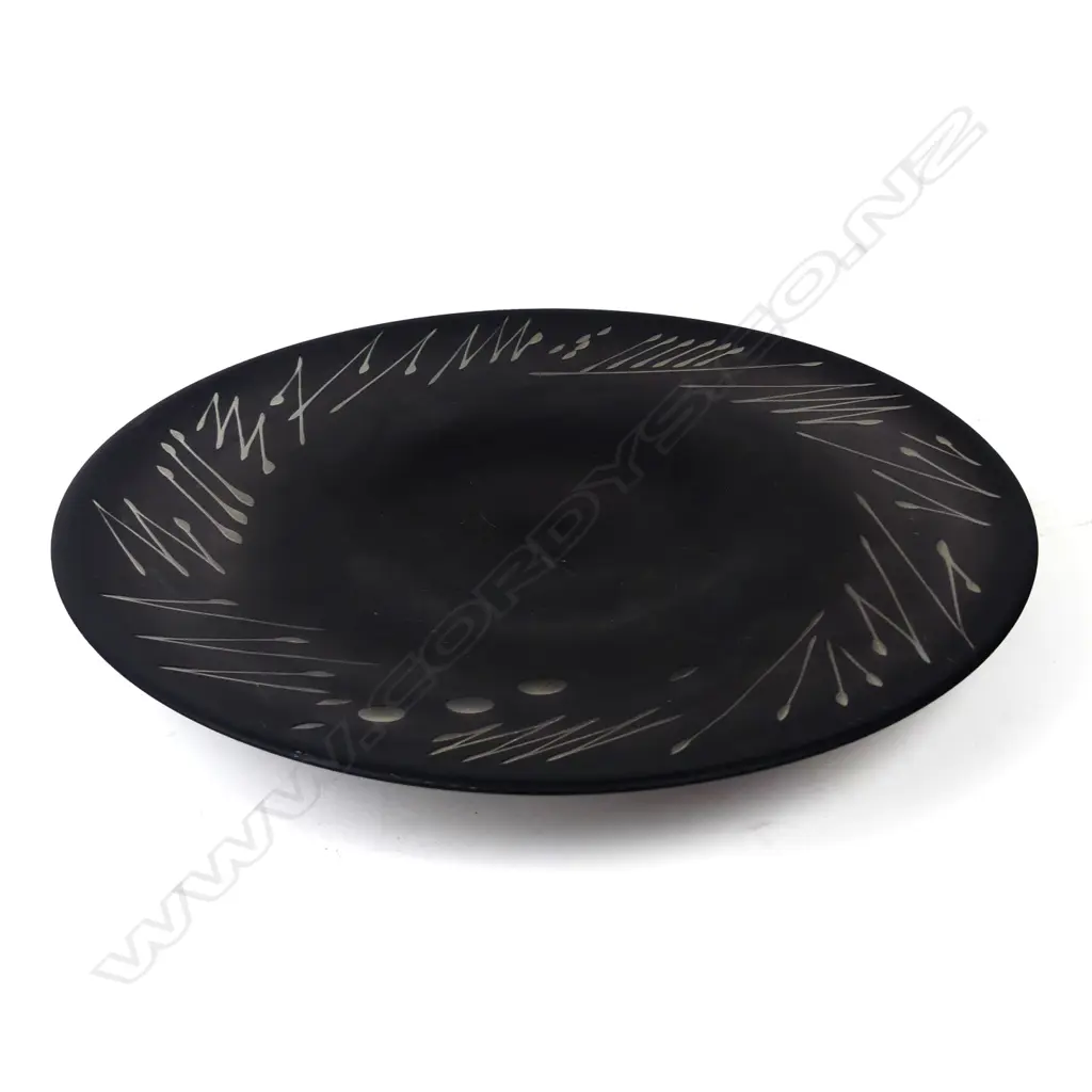 A large Garry Nash dark smoky platter Image 1++