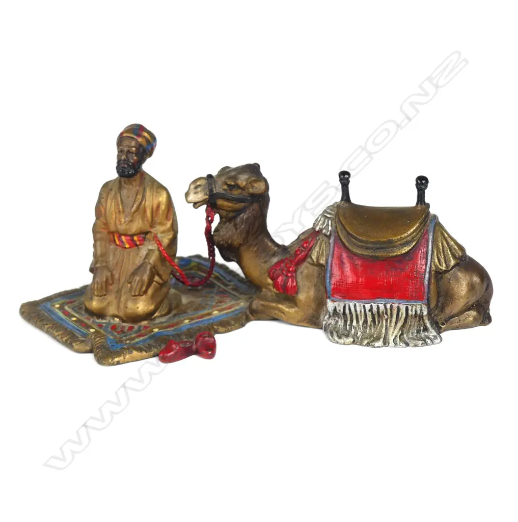 Franz Bergman 1920 Orientalist cold painted bronze sculpture Image 1++