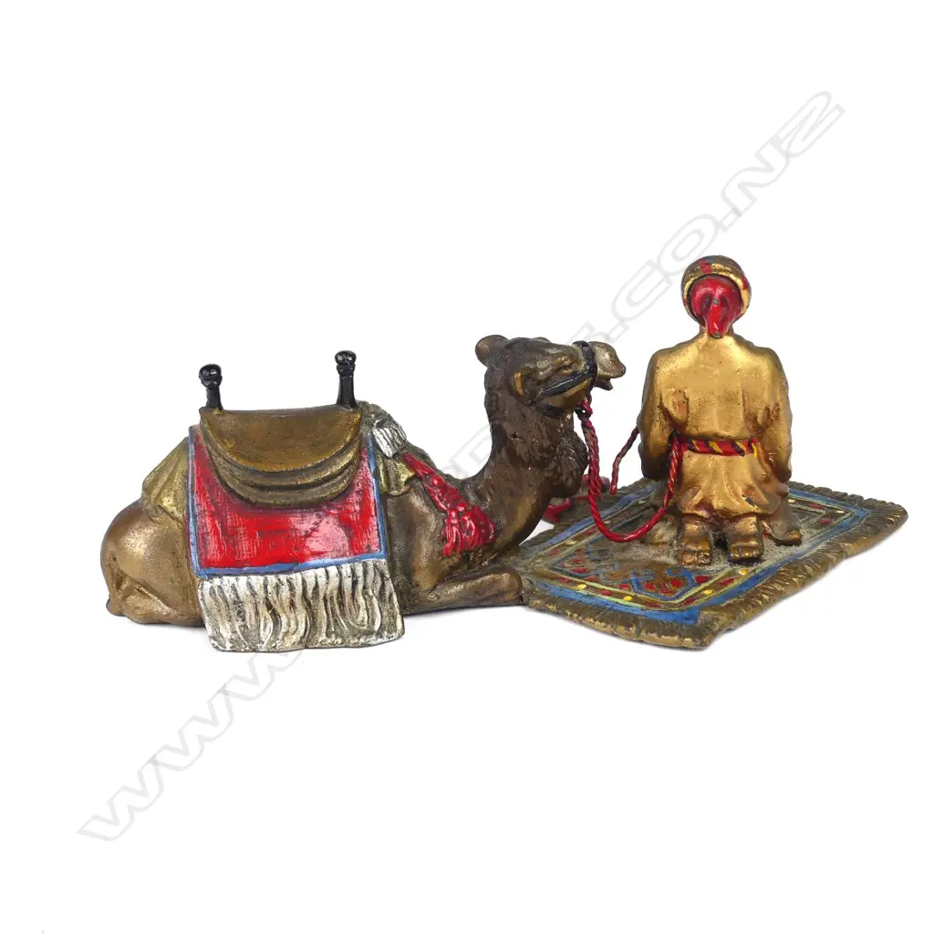 Franz Bergman 1920 Orientalist cold painted bronze sculpture Image 1++