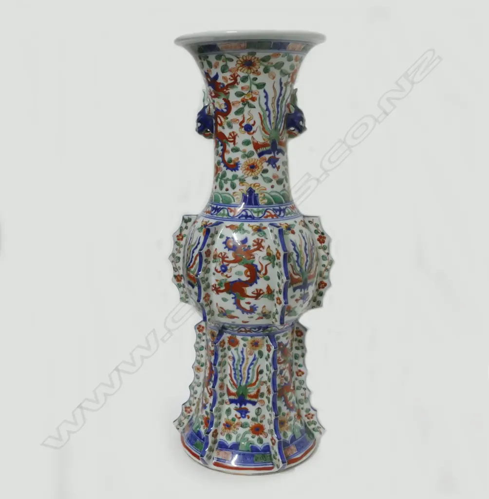 A Chinese gu form vase Image 1++