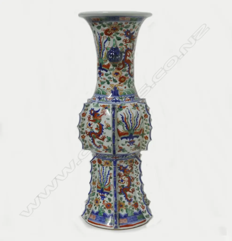 A Chinese gu form vase Image 1++