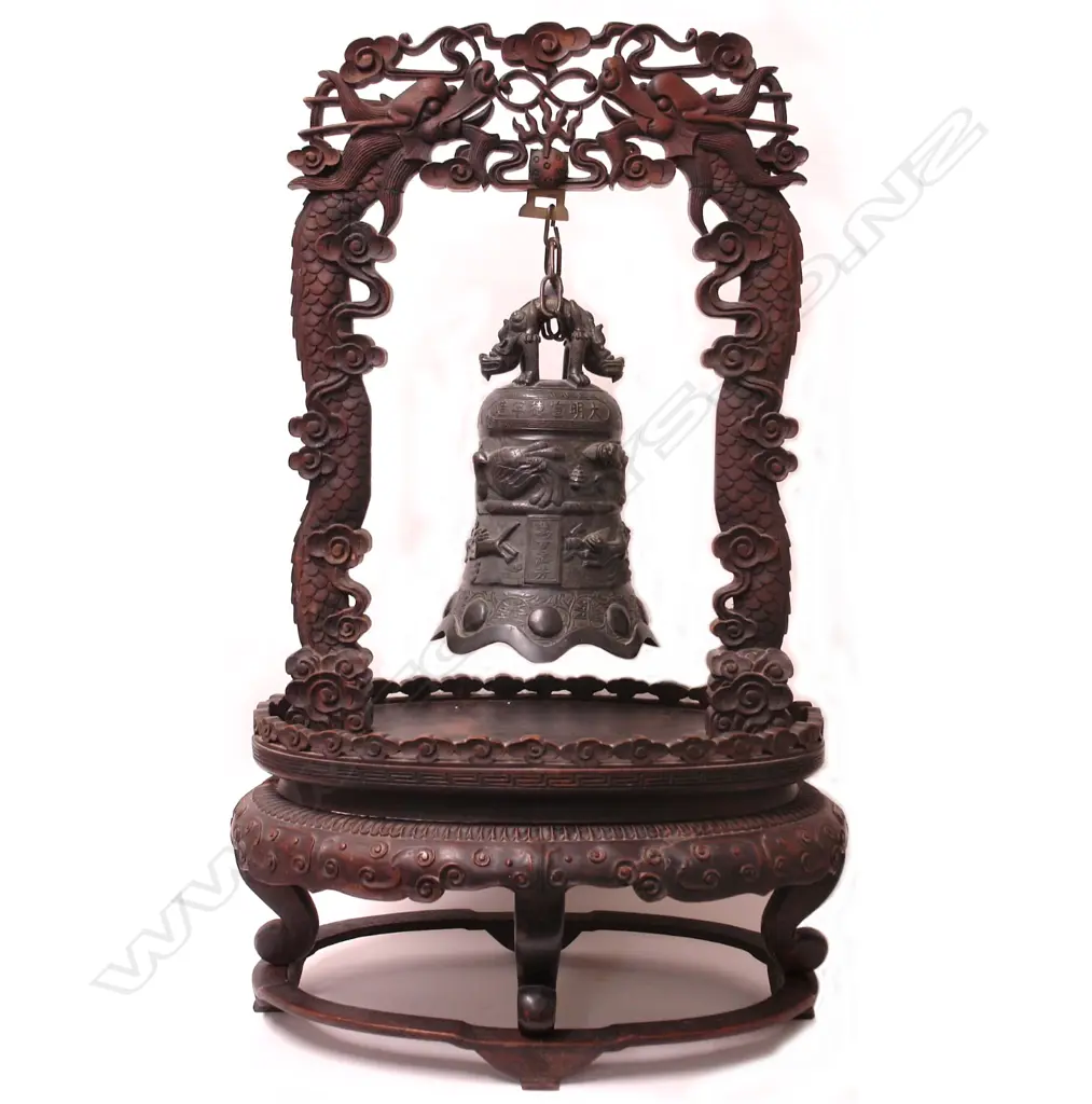 An antique Chinese bronze bell Image 1++