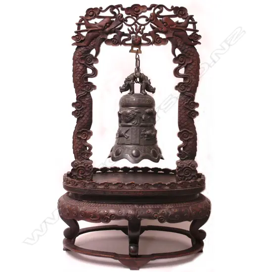 An antique Chinese bronze bell