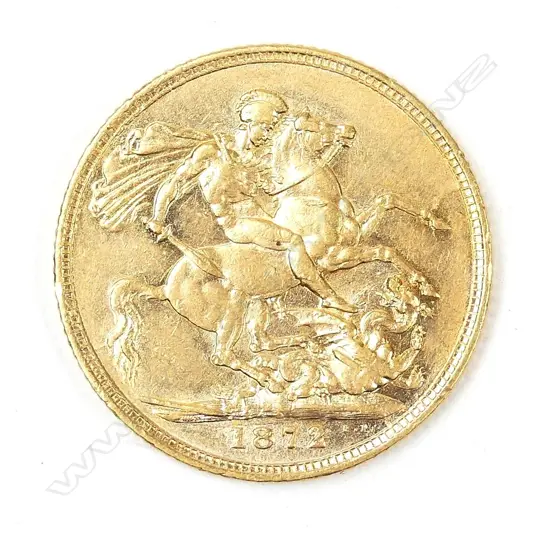 A Victorian gold sovereign