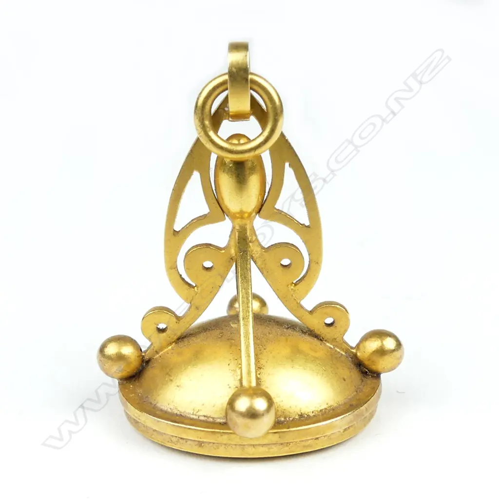 A 19thC gold and bloodstone seal Image 1++