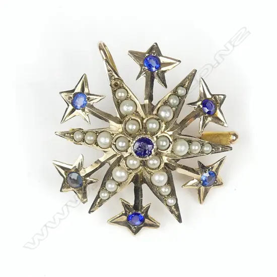 A Victorian 9ct gold pendant/brooch