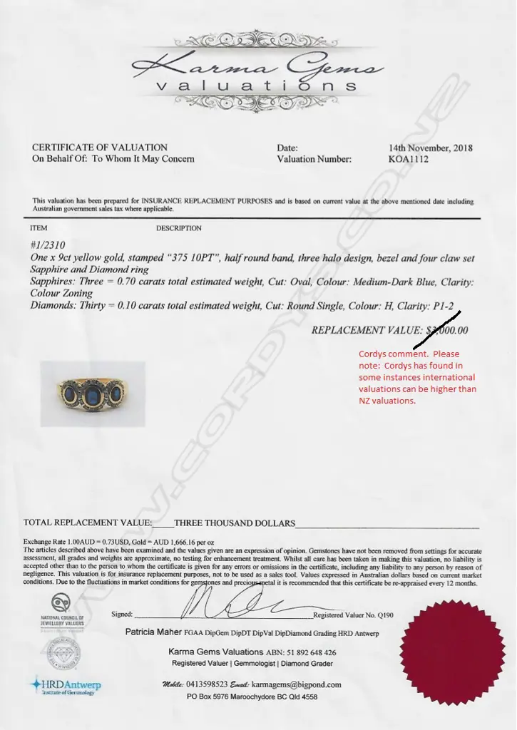 A 9ct gold sapphire and diamond dress ring Image 1++