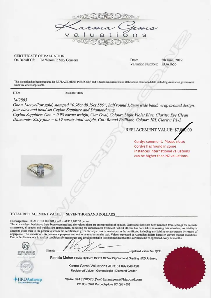 A 14ct gold sapphire and diamond ring Image 1++