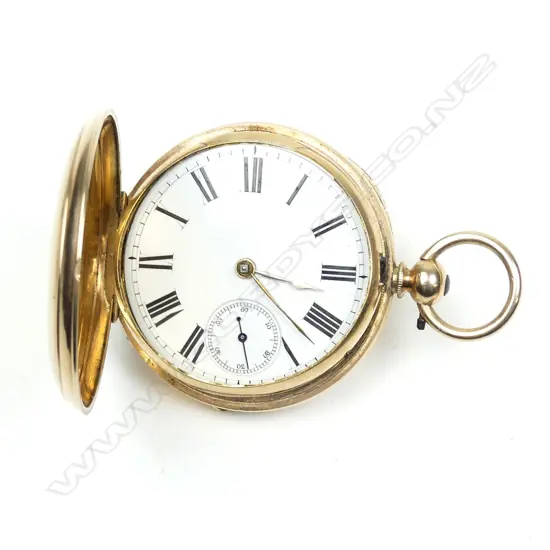 A 10ct gold cased Waltham full hunter pocket watch