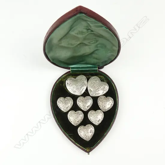 A set of Continental silver buttons