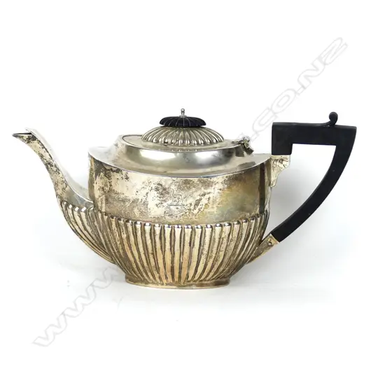 An early 1900s silver teapot