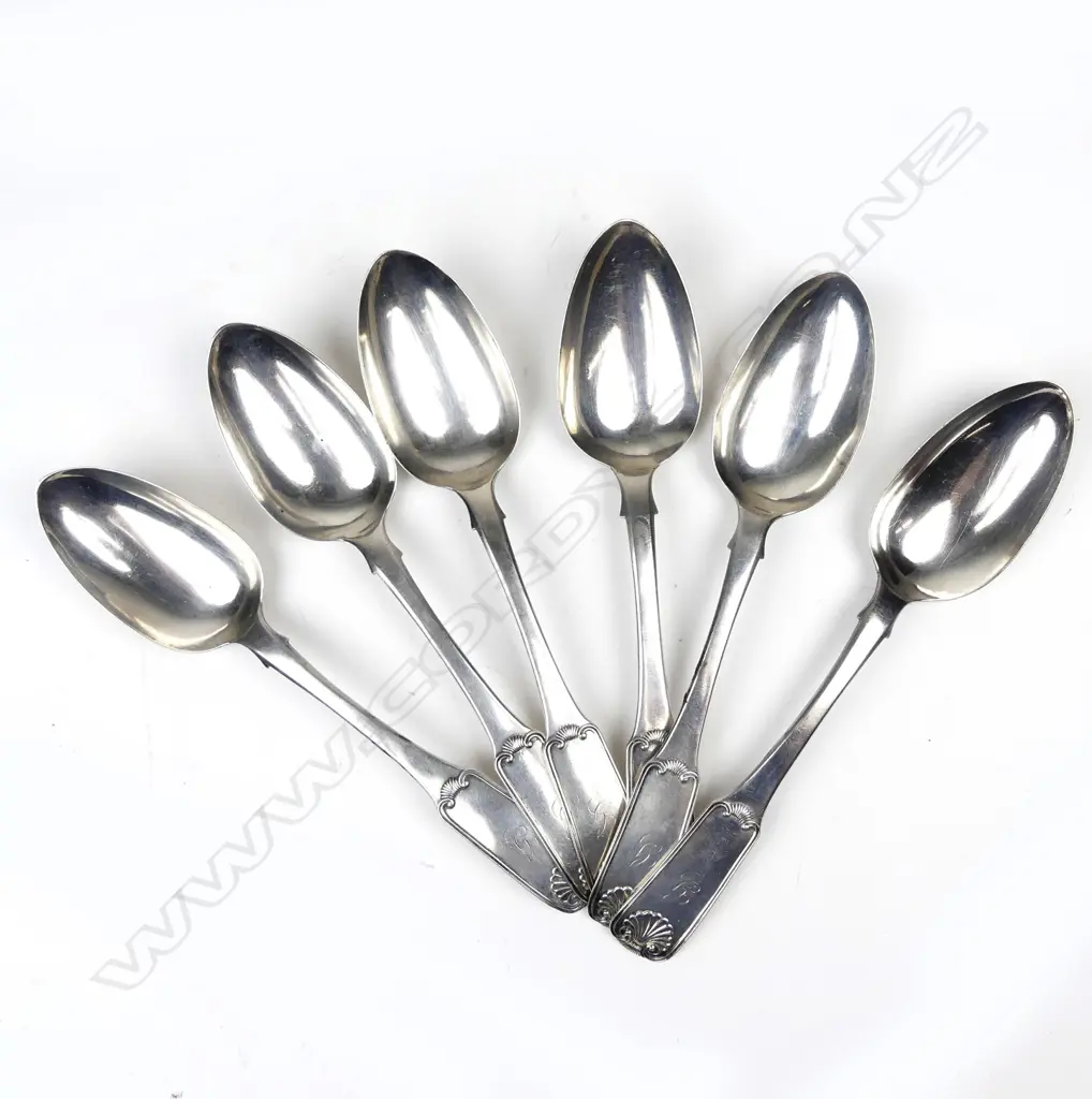 A set of six George IV Scottish silver tablespoons Image 1++