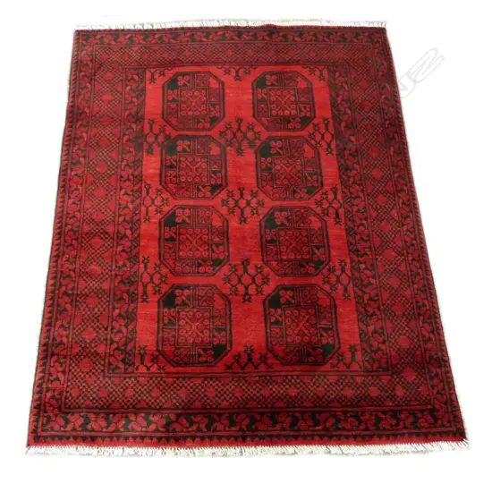 An Afghan hand knotted carpet
