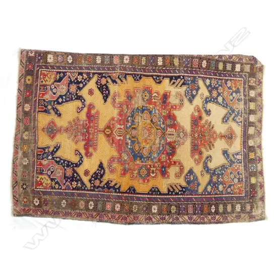 An antique Turkish rug