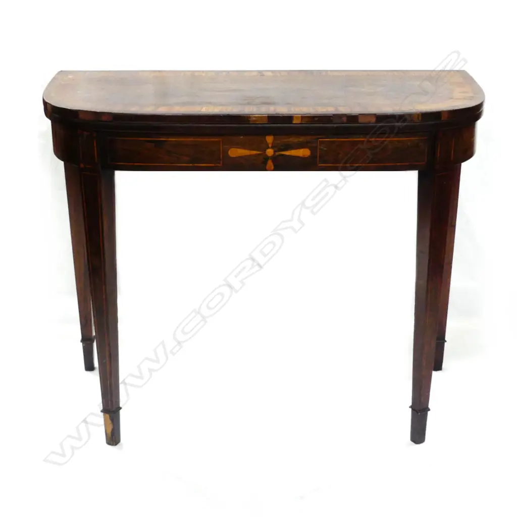 A Georgian mahogany card table Image 1++