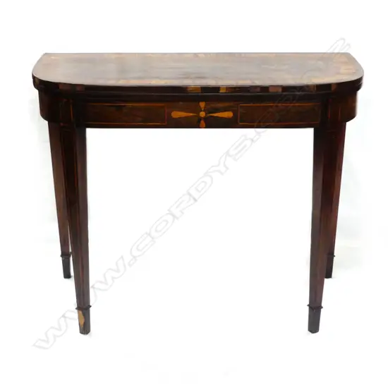 A Georgian mahogany card table