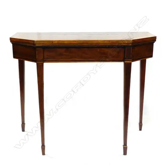 A Georgian mahogany card table