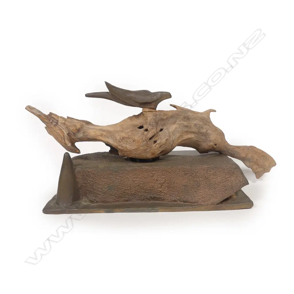 Malcolm Harrison bronze and driftwood sculpture 'Blueprint Altarpiece V' Image 1++