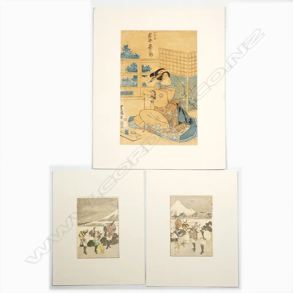 19thC Japanese woodblock prints (ukiyo-e) Image 1++