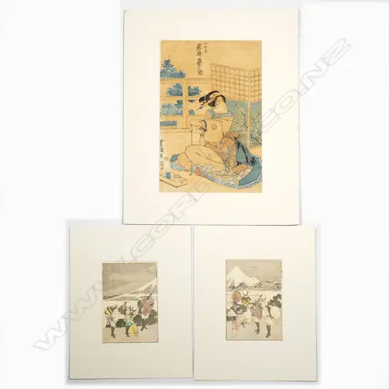 19thC Japanese woodblock prints (ukiyo-e)