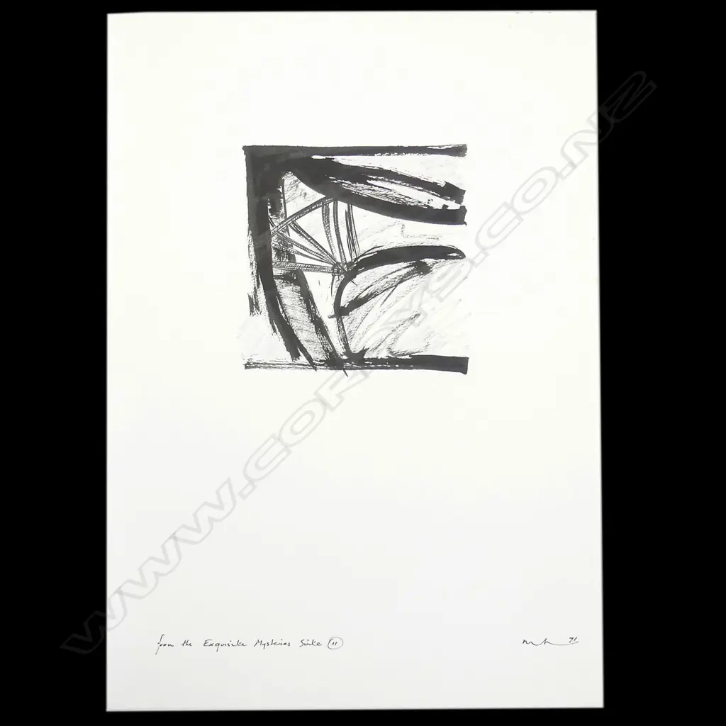 MALCOLM HARRISON, 'FROM THE EXQUISITE MYSTERIES SUITE' #11, 1991, INK ON PAPER Image 1++