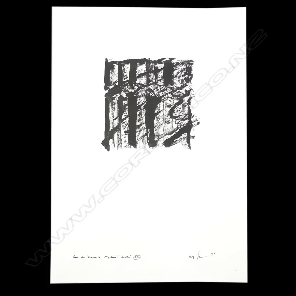 MALCOLM HARRISON 'FROM THE EXQUISITE MYSTERIES SUITE' #22, 1991, INK ON PAPER Image 1++