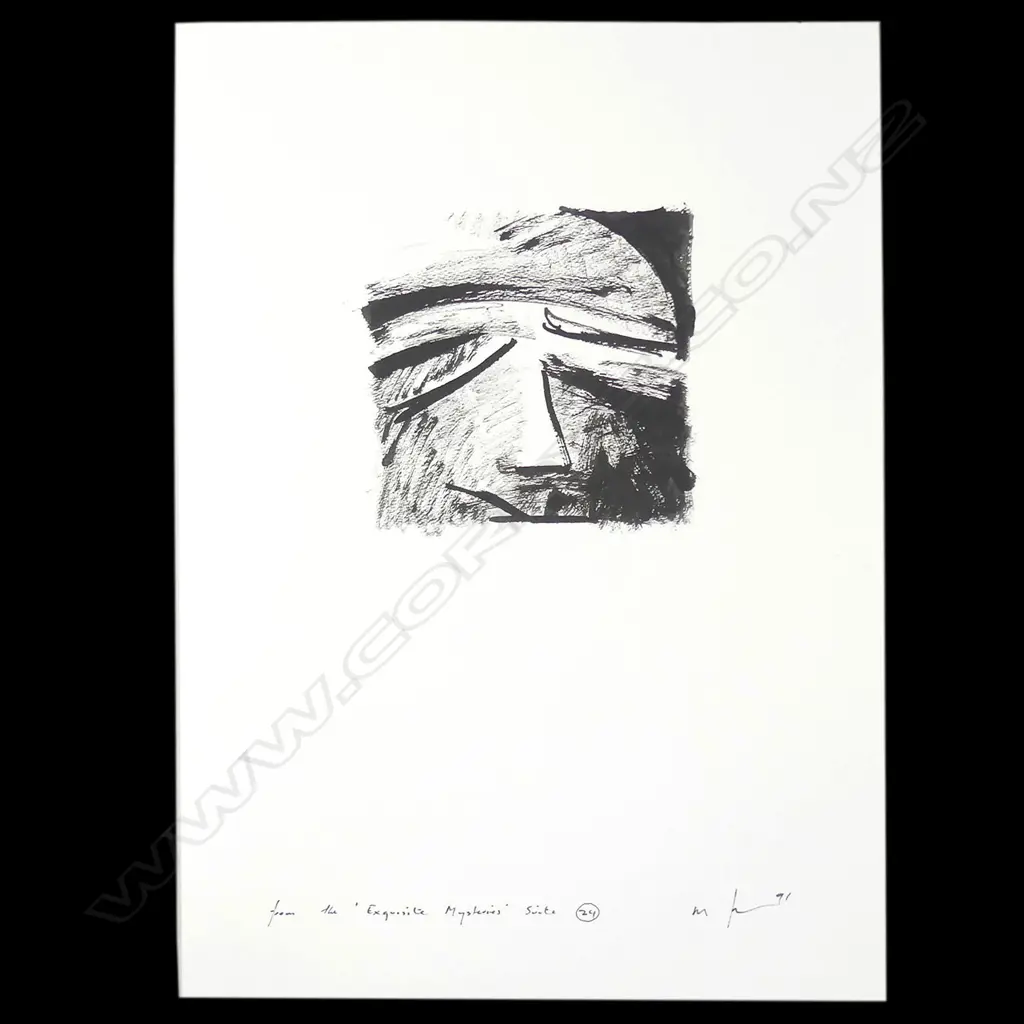 MALCOLM HARRISON, 'FROM THE EXQUISITE MYSTERIES SUITE' #24, 199, INK ON PAPER Image 1++