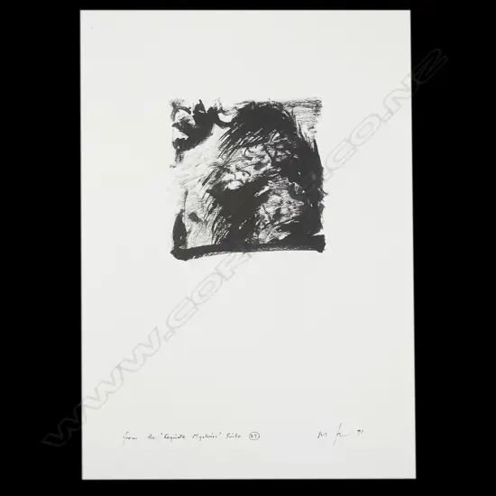 MALCOLM HARRISON 'FROM THE EXQUISITE MYSTERIES SUITE' #27, 1991, INK ON PAPER