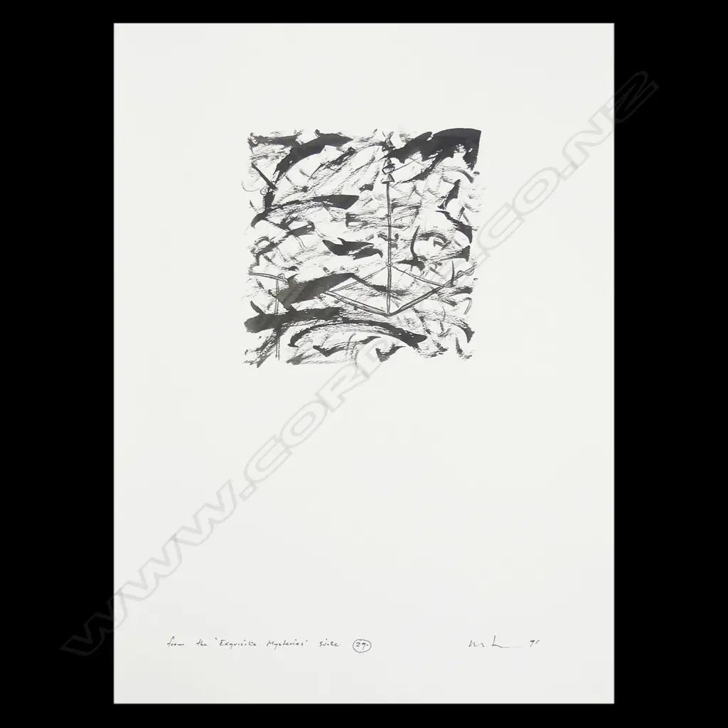 MALCOLM HARRISON, 'FROM THE EXQUISITE MYSTERIES SUITE' 1991, #29, INK ON PAPER Image 1++