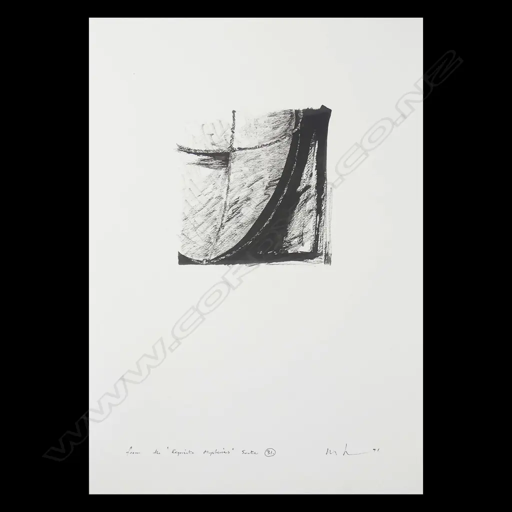 MALCOLM HARRISON 'FROM THE EXQUISITE MYSTERIES SUITE' 1991,  #31, INK ON PAPER Image 1++