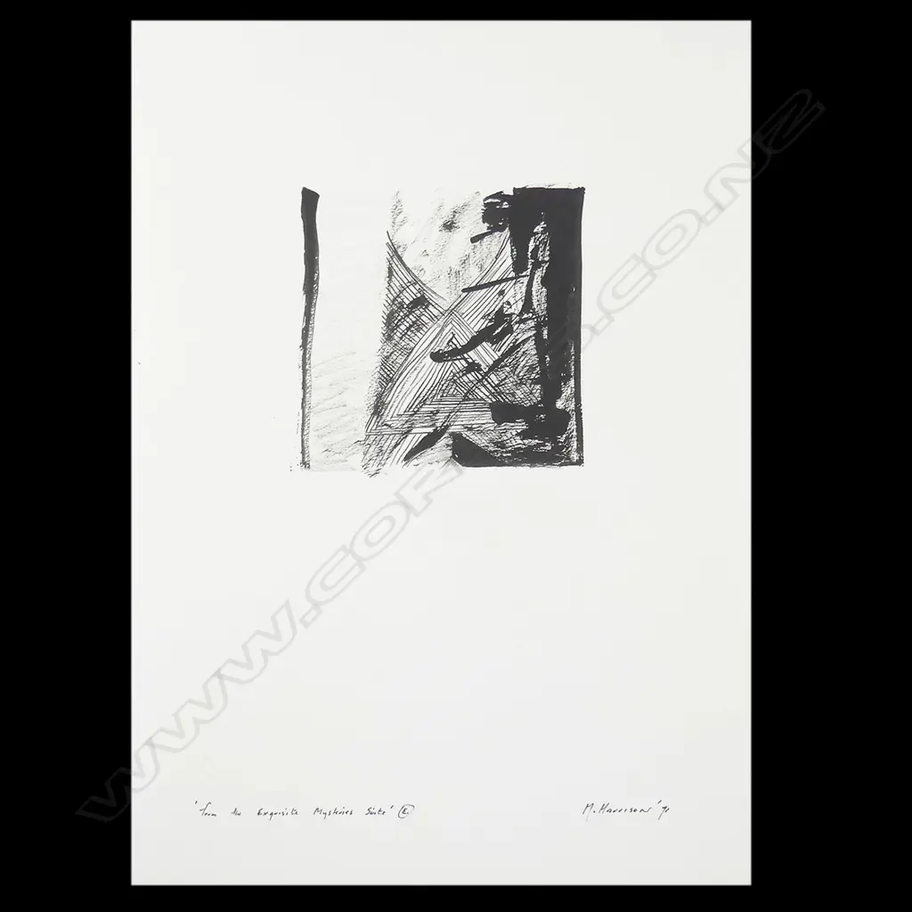 MALCOLM HARRISON, 'FROM THE EXQUISITE MYSTERIES SUITE' 1991, #E, INK ON PAPER Image 1++