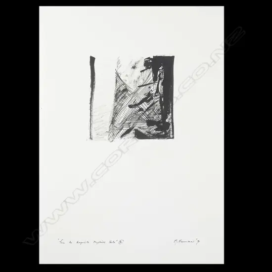 MALCOLM HARRISON, 'FROM THE EXQUISITE MYSTERIES SUITE' 1991, #E, INK ON PAPER