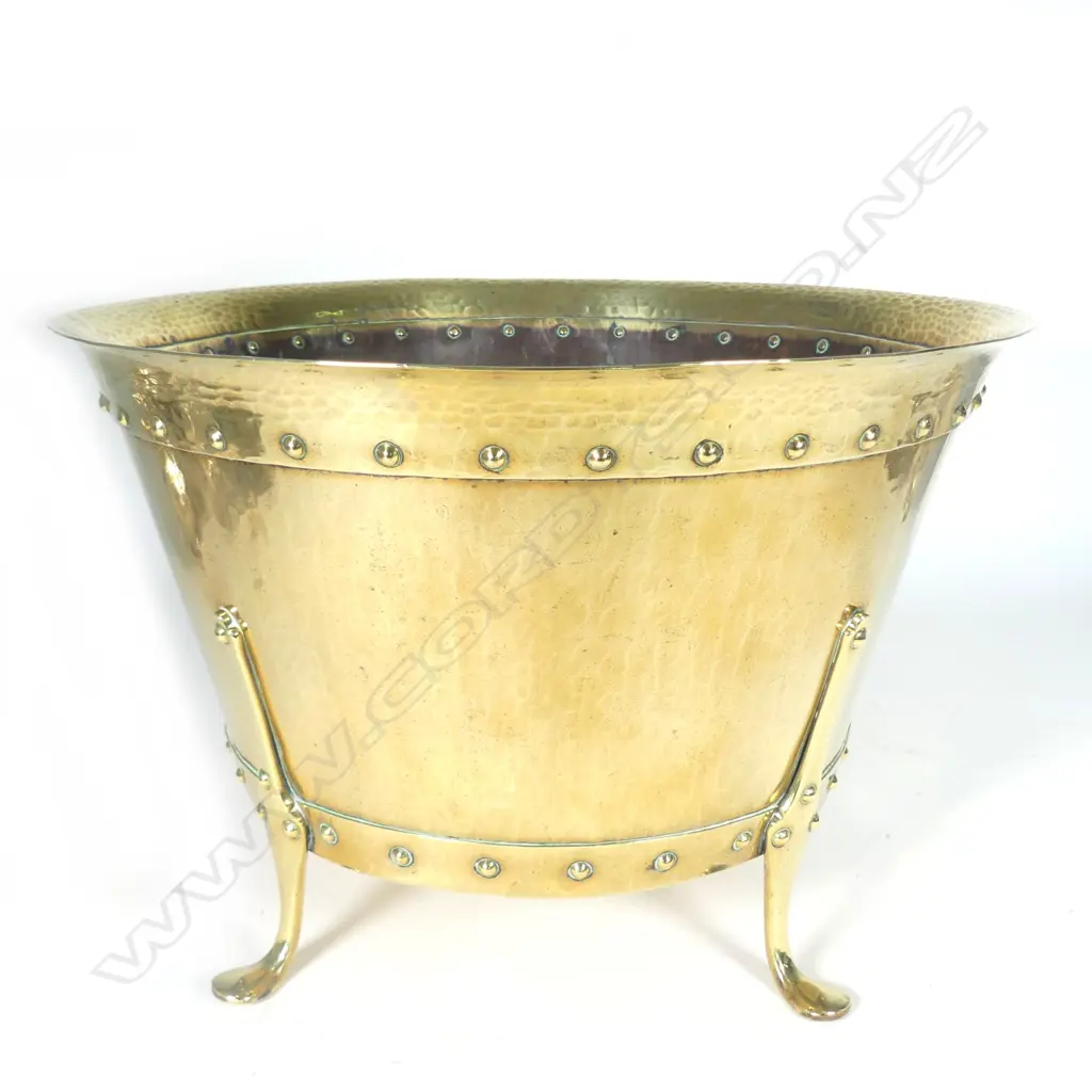 An old brass wood box or planter Image 1++