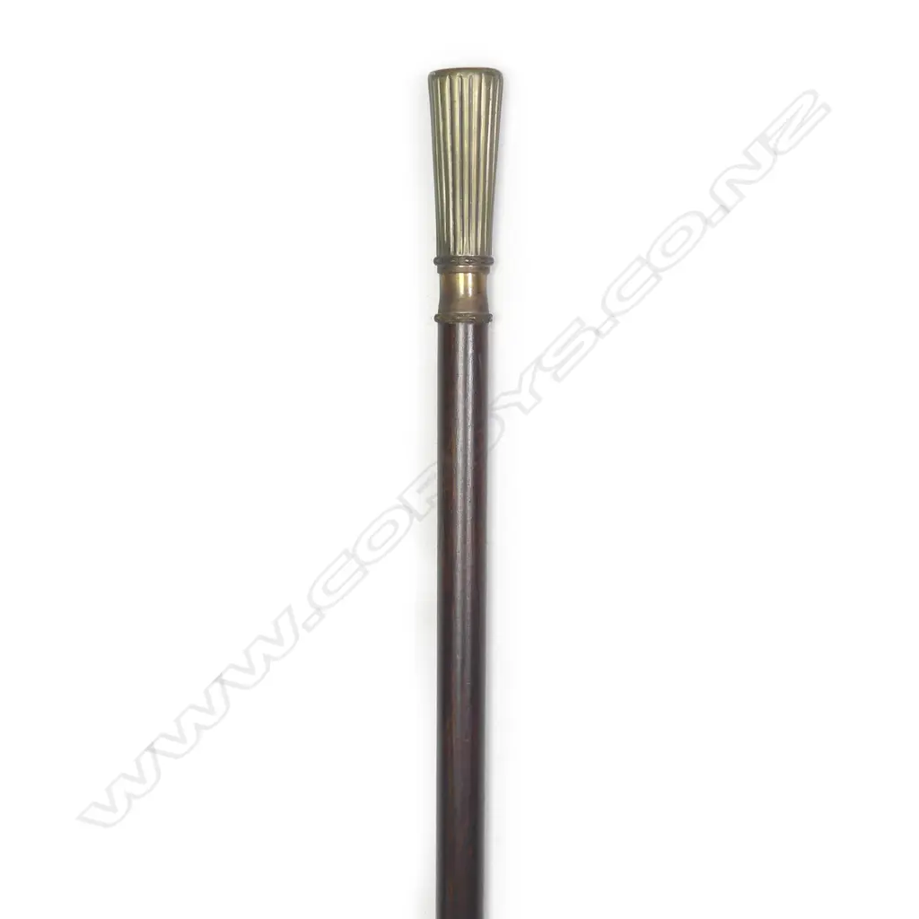 An early/mid-20thC brass handled sword walking stick Image 1++