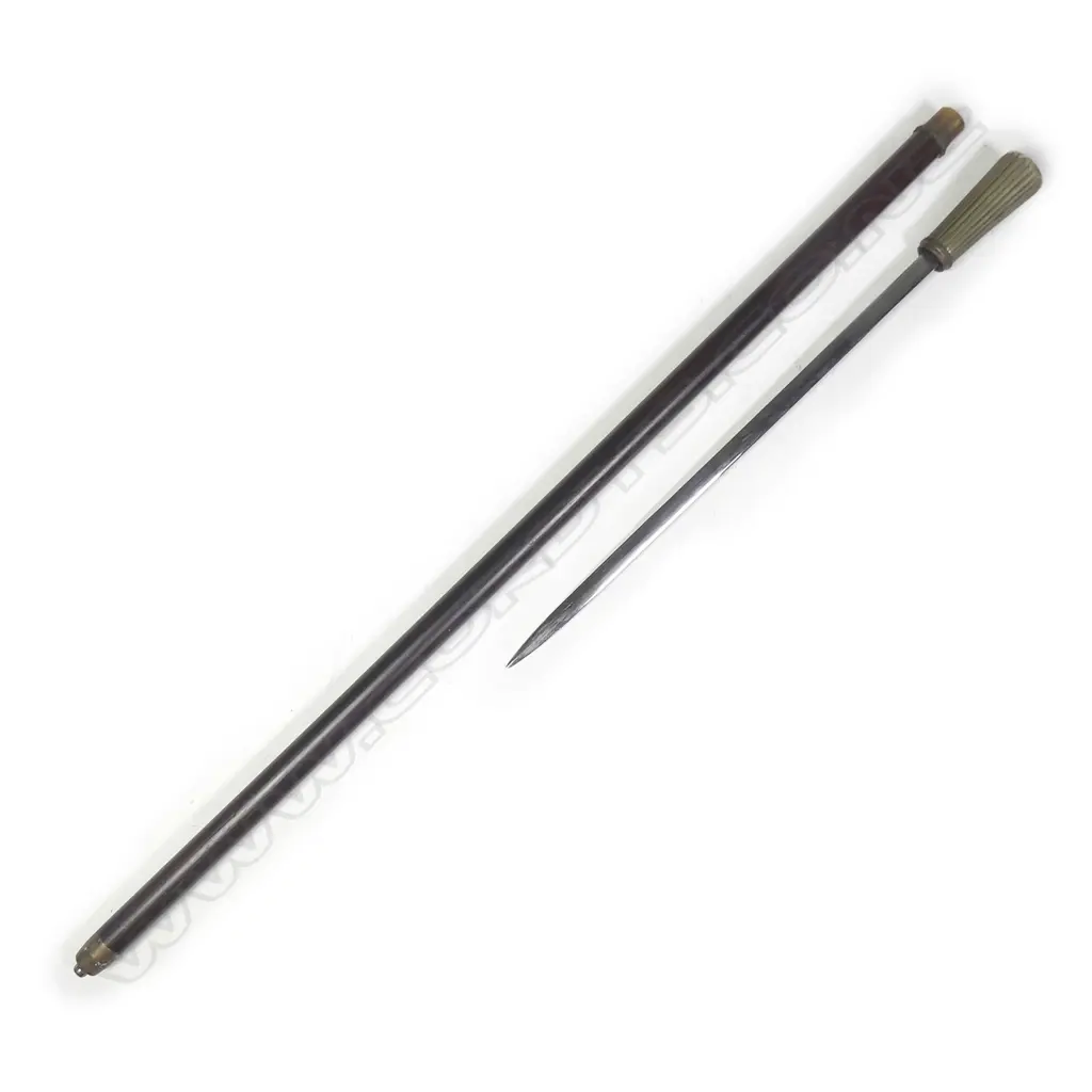 An early/mid-20thC brass handled sword walking stick Image 1++